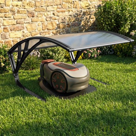 Cubierta de policarbonato con protección UV para robot cortacésped gris antracita