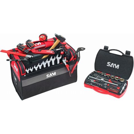 Borsa tessile 30 L + 100 utensili di manutenzione SAM OUTILLAGE - CP-100-BAG2N