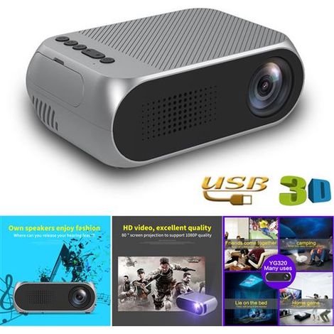 Filiyano – projecteur portable pour home – [LCS]YG320 Mini projecteur portable pour home cinéma LED 1080p (1/4)