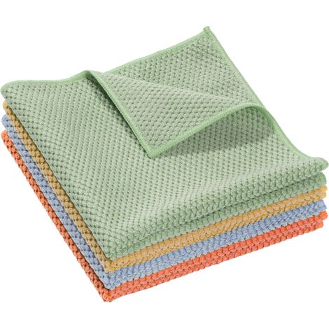 Lavettes microfibre 300 g/m² ecoresponsable 38x40cm carton de 120 (24 sachets de 5) - coloris au choix - MAPA SPONTEX - les microfibres (1/4)