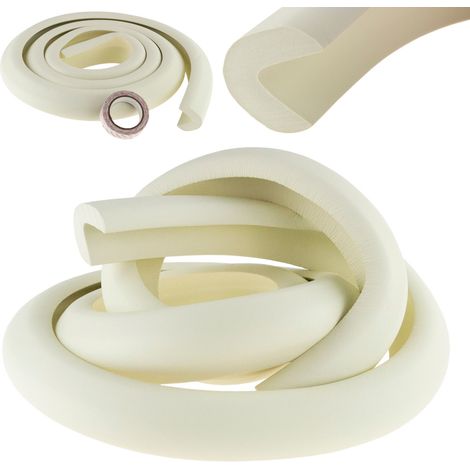 TG53544-1 CINTA PROTECTORA DE ESPUMA BLANCA PARA PROTECCIÓN DE BORDES DE MUEBLES 200CM