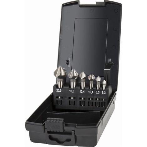 STIER Set de fraises coniques / fraises à ébavurer 6 pcs, tige cylindrique (1/5)