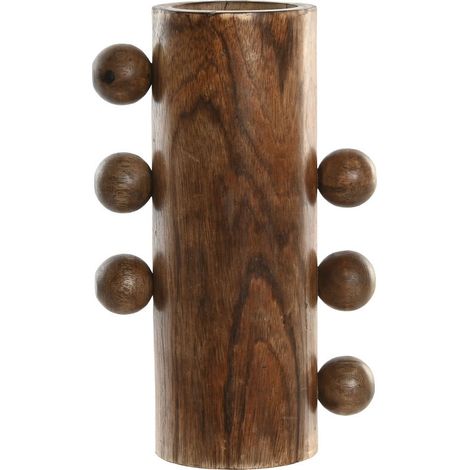 Vaso Home ESPRIT Legno di mango 10 x 10 x 28 cm (1/3)