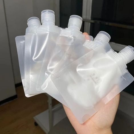 12 Sachets de Liquide de Voyage Transparents, Emballage Réutilisable et Portable (1/5)