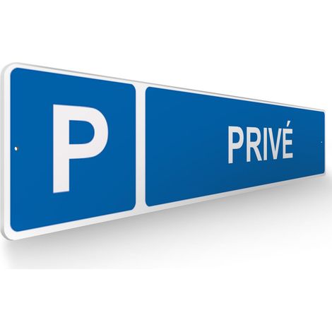 Panneau de signalisation pour parking · Parking Privé  -  48 x 10 cm (1/5)