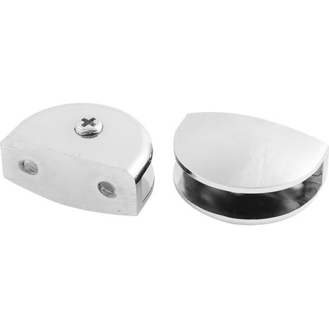 2pcs Vis réglable demi-cercle Clip Clamp pour Verre 8 mm d'épaisseur(M8)
