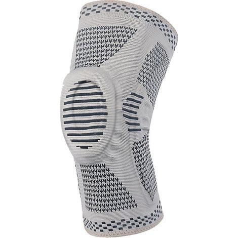 Protège-genoux de sport avec coussinets en silicone et stabilisateurs latéraux, housses tricotées pour basket extérieur, course, fitness, squat (1/3)