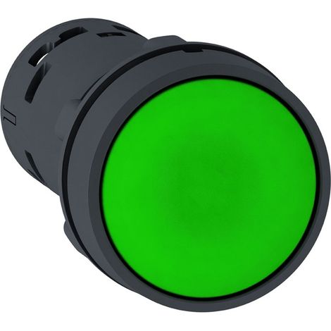 Pulsador Harmony XB7 verde IP65 22 mm diámetro, 1 NA + 1 NC, 1000000 ciclos de vida