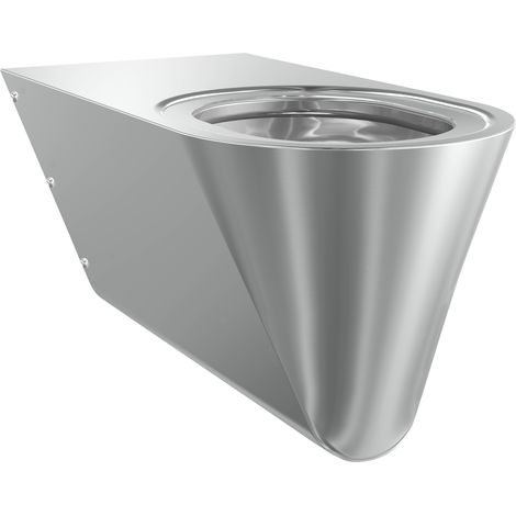 KWC AR T-WC, CAMPUS, Edelstahl, wandhängend,  360x351x700 mm, barrierefrei, ohne Sitz