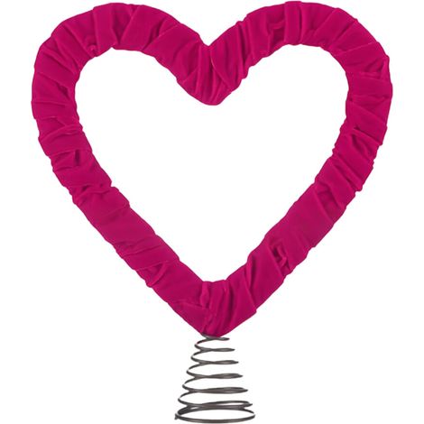 Puntali per albero di Natale unici a forma di cuore con molla - D