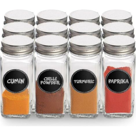 Aleko Spice Jars with Shaker Lids – Set of 12 (1/5)
