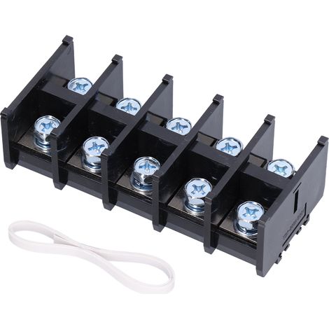 Borne de raccordement rail 200A, conductivité électrique optimale, fixation facile par vis, 600V, lot de 5 pièces. (1/5)