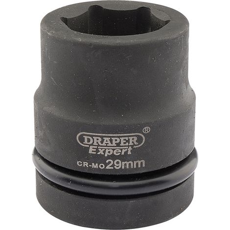 Draper Expert HI-TORQ 29mm 6-Point Impact Socket, 1" Square Drive, Heavy-Duty Metric Impact Socket
