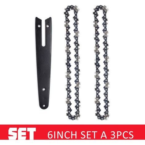 Chaine de Tronconneuse 2pcs Chaine Carbure pour Tronconneuse (6 pouces+bar)