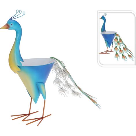 PAVO REAL METAL MACETERO 21,5x55x48 CM