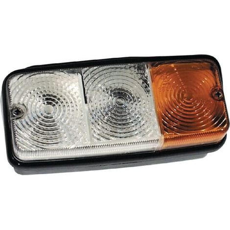 Luz de galib贸 e intermitencia hal贸gena frontal'rectangular 12 V 谩mbar / transparentee 160 x 70 mm Cobo COBO 03169000
