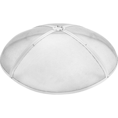 Écran à étincelles rond 40, couvercle métal en acier renforcé, facile à ouvrir, pour foyers extérieurs et patios (1/5)
