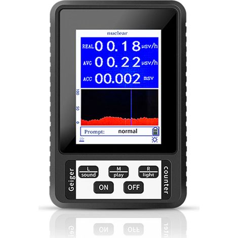 Détecteur de rayonnement nucléaire portable Compteur Geiger personnel portable Rayons X Rayons γ Rayons β Outil de détection Modes de dose cumulative moyenne en temps réel Testeur radioactif domestiq (1/5)