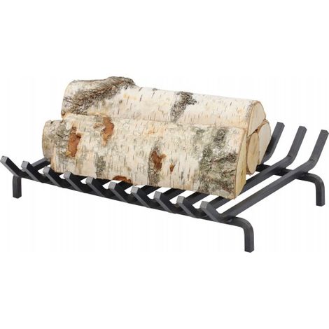Grille de foyer en fonte 51x42x10 cm – Résistante aux températures élevées – Construction robuste – Style moderne noir – Farmcook