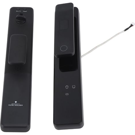 Serrure d'entrée intelligente ABS à empreinte digitale, mot de passe par carte à puce, clé mécanique, déverrouillage par téléphone portable, serrure électronique sans clé pour porte d'entrée (1/5)