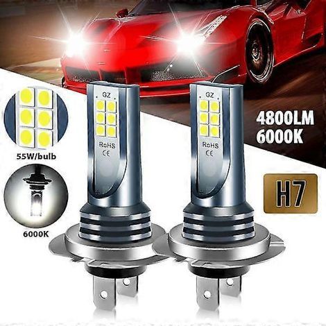 Kit de 4 phares LED H7, feux de route/croisement, 220 W, 60 000 lm, blanc 6 000 K, Yu (1/3)