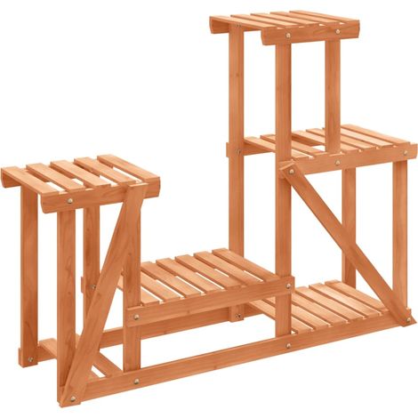 Portavaso per piante 90 x 25 x 735 cm in legno massello di abete marrone 020045219