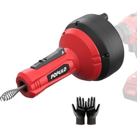 Abflussreiniger, automatische Abflussspirale zur Reinigung verstopfter Abflüsse, 5 m langes manuelles Reinigungswerkzeug für Dusche, Badewanne, Küche und Spüle - (1/5)