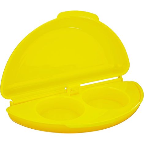 Appareil à omelettes JeiibrZui - Poêle à omelettes pour micro-ondes - Jaune - 1 pièce - Petit-déjeuner rapide - Sans BPA (1/5)