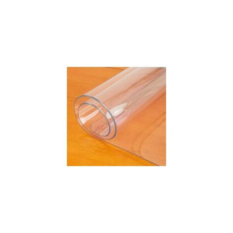 1,5 mm transparente Tischdecke – PVC-Material – 90 x 160 cm – Waschbar – Geruchsneutral – Abgerundete Ecken – Tischschutz – Für den Außenbereich geeignet – Transparent – Crezuo (1/4)