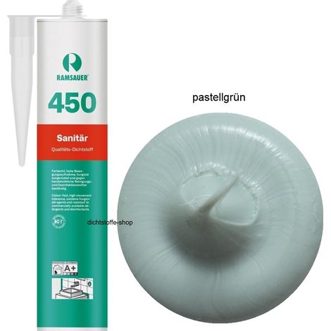 Ramsauer 450 Sanitär Silikon Fugen Dichtstoff 310ml Kartusche pastellgrün