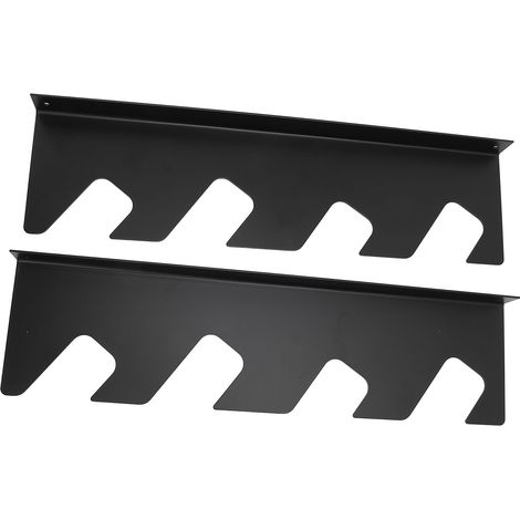 Organisateur d'outils de jardin à fixation murale flexible pour pelle, râteau et balai en fer, idéal pour le rangement dans le garage et la cour. (1/5)