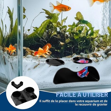 Tunnel de Poisson, Tunnel Souterrain pour Aquarium, Grottes de Poissons, 17,6/12,5 cm en Plastique, Cachette pour Crevettes, Tunnel pour Aquarium avec Entrées, Grotte Cachette (1/4)