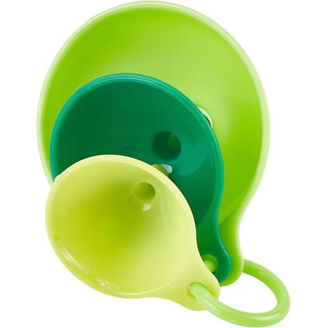 Entonnoir de cuisine 3 pièces, petit à grand, en plastique avec anneau, pour remplir bouteilles, liquides, ingrédients secs et huile (1/5)