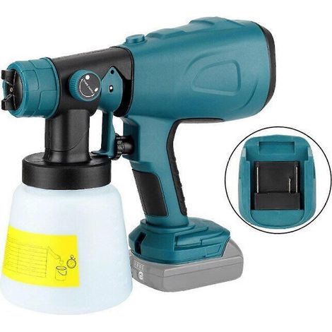 Pistolet pulvérisateur de peinture électrique 1000 ml pour batterie Makita 18 volts sans fil (1/5)