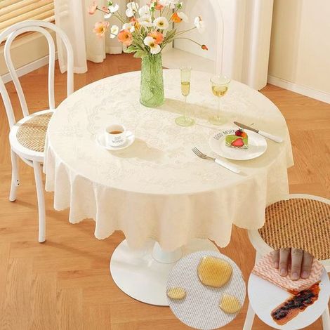 Tovaglia impermeabile, resistente all'olio e al calore. Tovaglia rettangolare di facile manutenzione. Materiale in PVC. Non lavabile. Ideale per matrimoni, banchetti e feste del tè. (1/5)