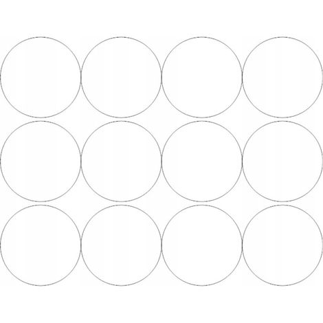 Adesivi circolari da 12 cm, 12 pezzi, adesivi circolari a pois, bianco lucido