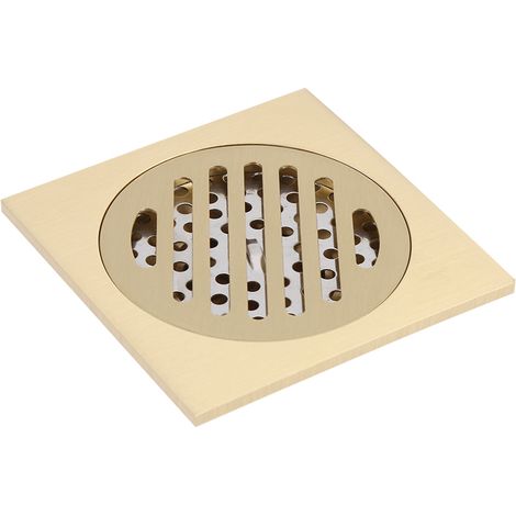 Hochwertiges Messingwaschbecken für die Dusche, quadratischer Bodenrost, Siphon mit Sieb, Haushaltsaccessoire (1/5)