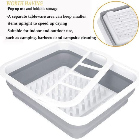 Égouttoir de cuisine pliable plastique pour camping (1/4)