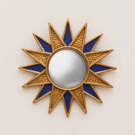 Miroir étoile dorée résine 28x2x28cm (1/4)