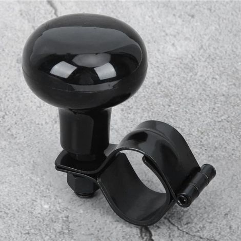 Drfeify boule de bouton auxiliaire Bouton auxiliaire de rappel de boule de volant pour voiture universelle noire (1/4)
