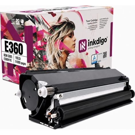 Inkdigo Toner E360H11E kompatibel mit Lexmark E360, E460DN, E462, E360D, E360DN, TÜV-zertifiziert (1/5)