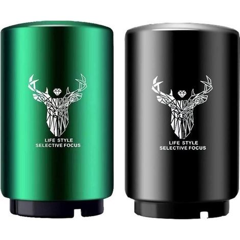 (Schwarz und Grün) 2 Stück Automatischer magnetischer Flaschenöffner aus Edelstahl, Flaschenöffner per Knopfdruck für Wein, Bier, Limonade (Schwarz+Grün)
