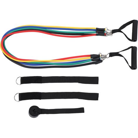 Ensemble de 11 pièces pour yoga, fitness et Pilates avec corde de suspension et poulie de traction (1/5)