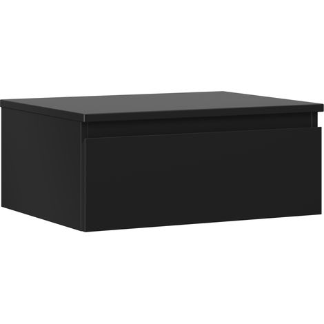 Mexen Orio Badezimmerschrank 60 cm mit Arbeitsplatte, 1 Schublade, schwarz matt - 91A10-06023-1-BFC71