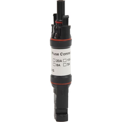 Connecteur de fusible en ligne 1000 V 30 A pour panneau solaire, connecteur mâle/femelle avec fusible, étanche IP67, pour une utilisation en extérieur (1/5)