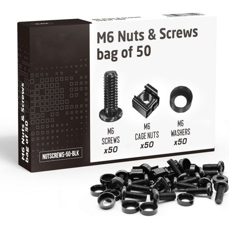 50 Stück M6-Innensechskantschrauben, Innensechskantschrauben, Schrauben, Muttern und Unterlegscheiben, Sortiment an Innensechskantschrauben (1/4)