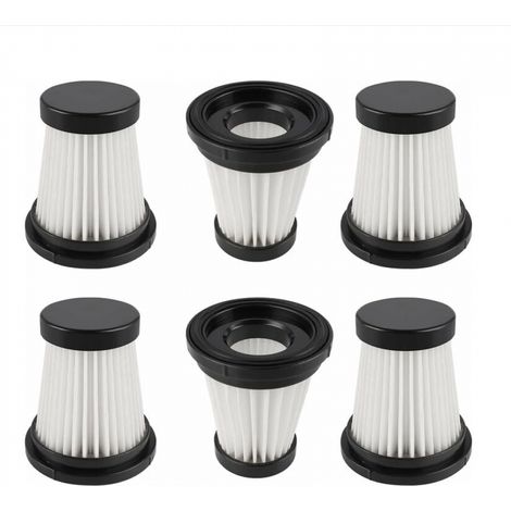 Lot de 6 filtres HEPA de rechange pour aspirateur sans fil Moosoo K12 K12 PRO K13 / Genius Invictus One 1.0 X7 / 2.0