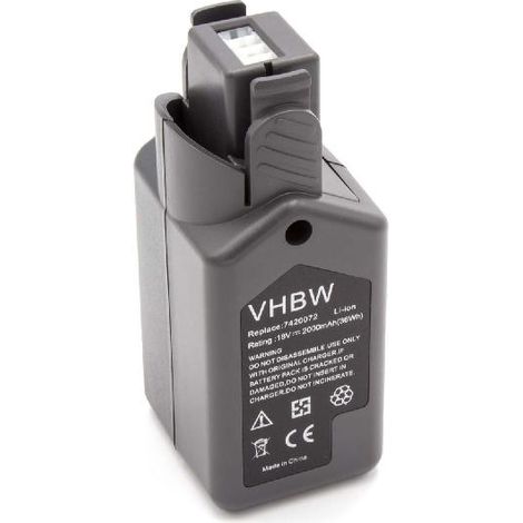 vhbw Batería reemplaza Wolf Garten 7420072, 7420090, Li-Ion Power-Pack 3 para recortabordes desbrozadora 2000mAh 18V Li-Ion