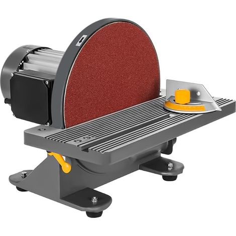 Ponceuse à disque 750 W 305 mm 1450 tr/min Largeur de ponçage 150 mm Table de travail 440 x 156 mm Inclinaison 0-45° avec accessoires (1/5)