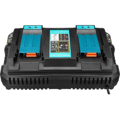 DC18RC 3A Chargeur de rechange pour Makita 14,4V- 18 V Li-ion batterie BL1850B BL1850 BL1860B BL1830B Chargeur avec indicateur LED multifonction Chargeur (1/4)
